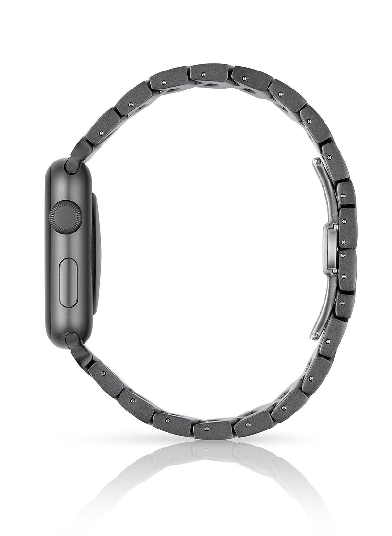 Vitero Granite - Eloxiertes Aluminium | Gliederarmband für Apple Watch (Matt Schwarz)-Original JUUK Apple Watch Armbands kaufen