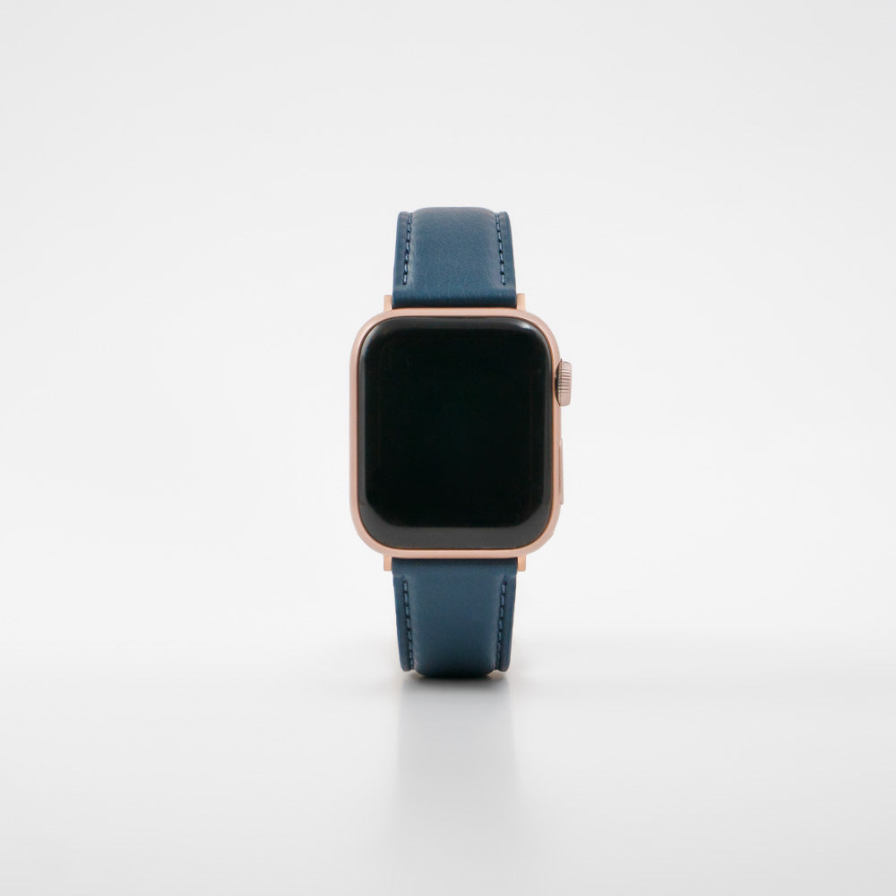 Washed Indigo - Vegan | Lederarmband aus Ananasfasern für Apple Watch (Blau)-Apple Watch Armbänder kaufen