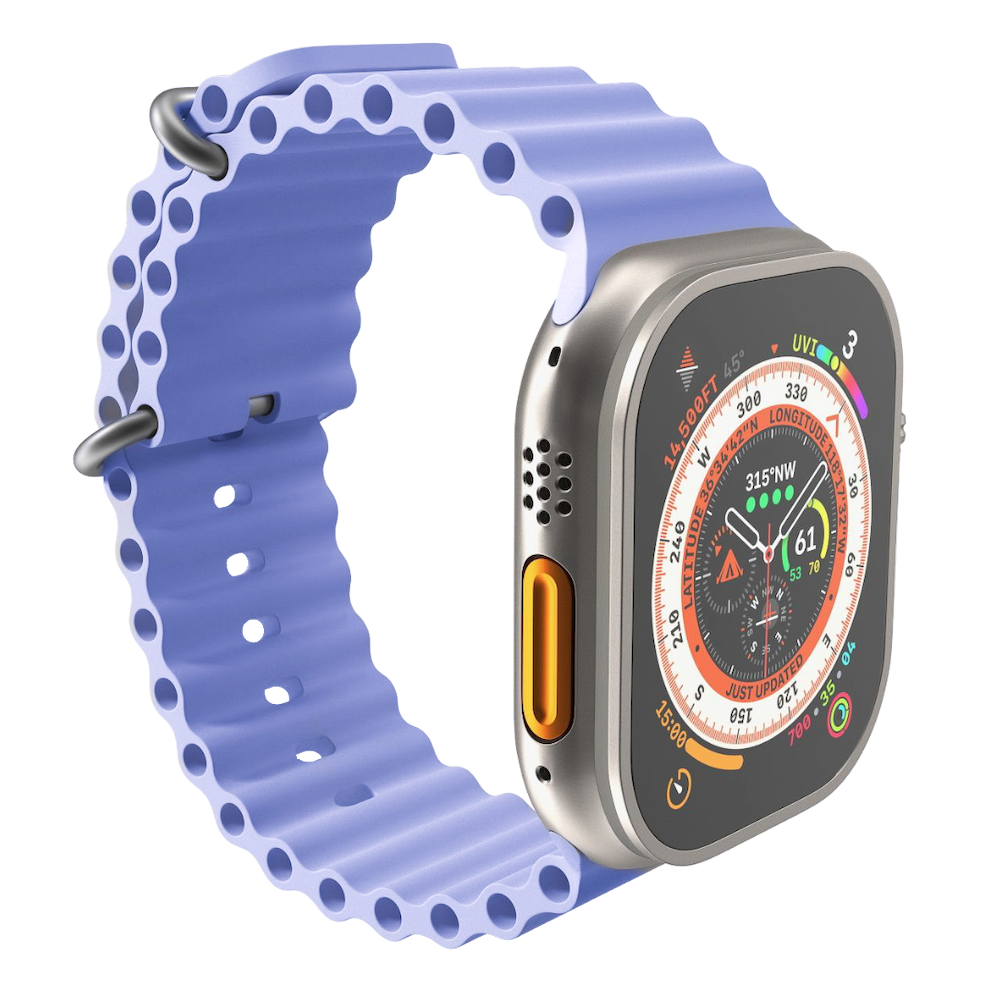 Wave Silikon, Lilac Ocean Silikon | Sportarmband für Apple Watch (Lila)-Apple Watch Armbänder kaufen #farbe_Lila