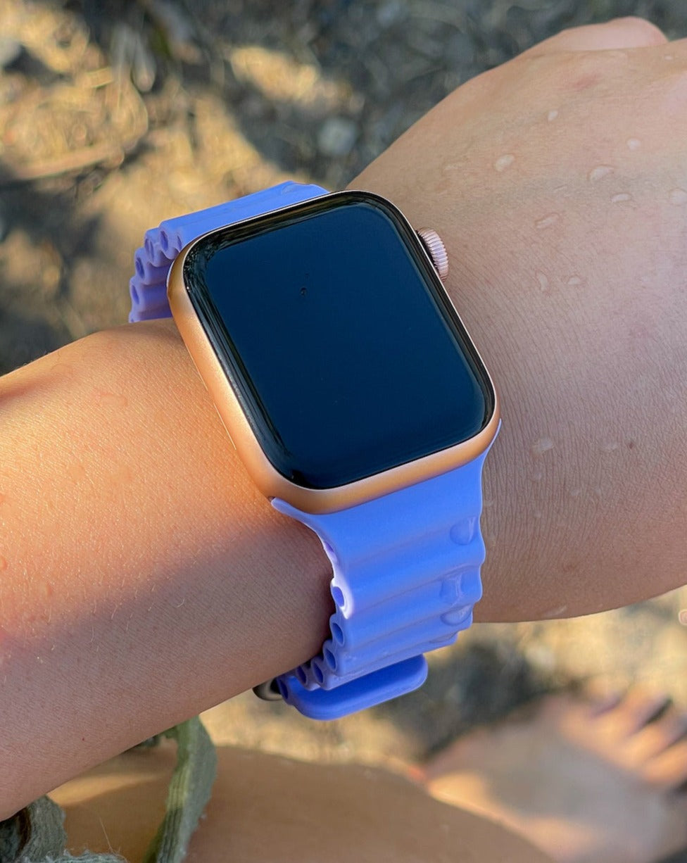 Wave Silikon, Lilac Ocean Silikon | Sportarmband für Apple Watch (Lila)-Apple Watch Armbänder kaufen #farbe_Lila