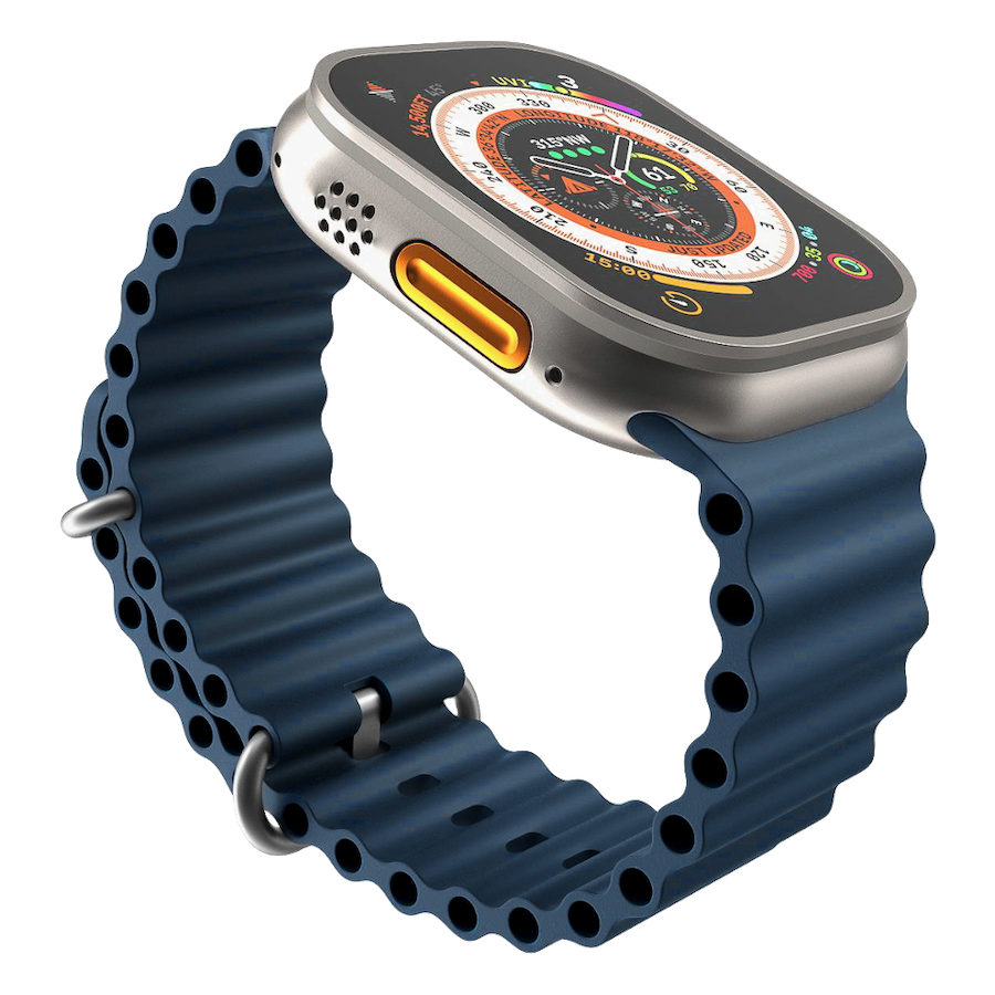 Wave Silikon, Mitternacht Ocean Silikon | Sportarmband für Apple Watch Ultra (Blau)-Apple Watch Armbänder kaufen #farbe_Blau