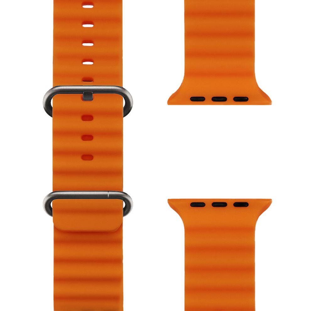 Wave Silikon, Orange Ocean Silikon | Sportarmband für Apple Watch Ultra (Orange)-Apple Watch Armbänder kaufen #farbe_Orange