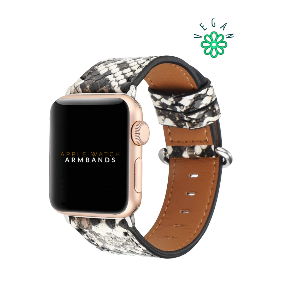 White Medusa Classic | Armband aus Kunstleder für Apple Watch (Mehrfarbig)-Apple Watch Armbänder kaufen #farbe_weiß