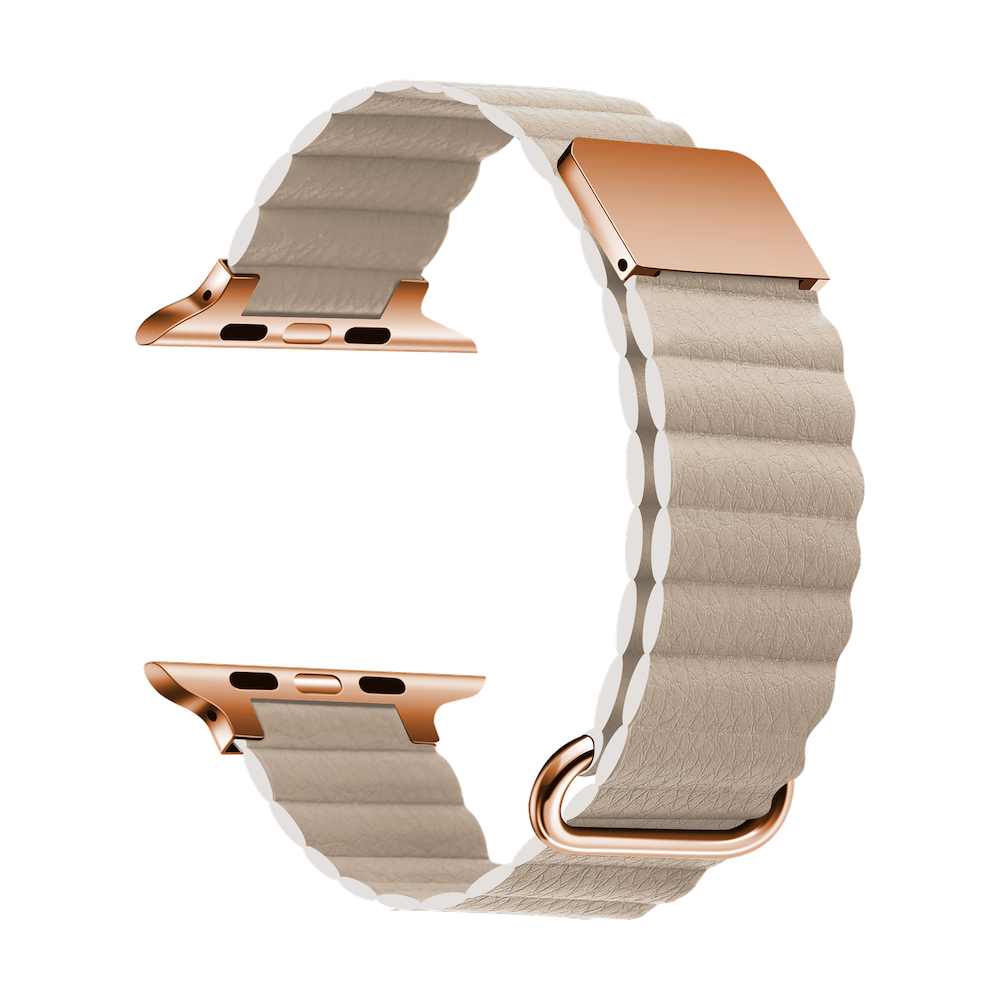 Magnetic Loop Beige Chic | Armband mit Schlaufe für Apple Watch (Beige)-Apple Watch Armbänder kaufen