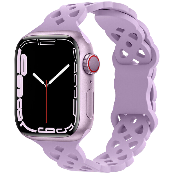 Lavendel Silikon Hooöa Loop | Bandje voor Apple Watch (paars)
