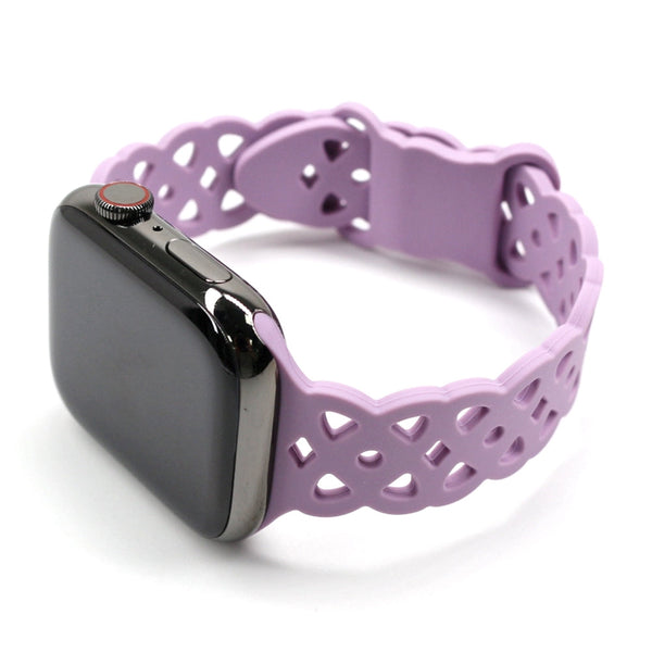 Lavendel Silikon Hooöa Loop | Bandje voor Apple Watch (paars)