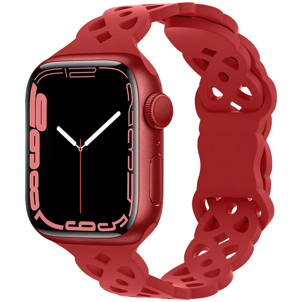 Rode Silikon Hools Loop | Bandje voor Apple Watch (rood)