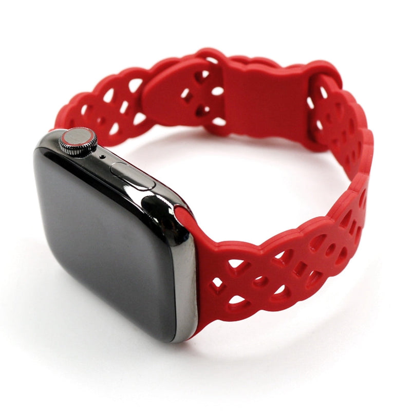 Red Silikon Hoola Loop | Armband für Apple Watch (Rot)