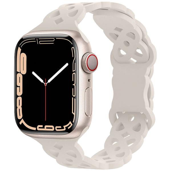Starlight Silikon Hoola Loop | Bandje voor Apple Watch (Sterrenlicht)