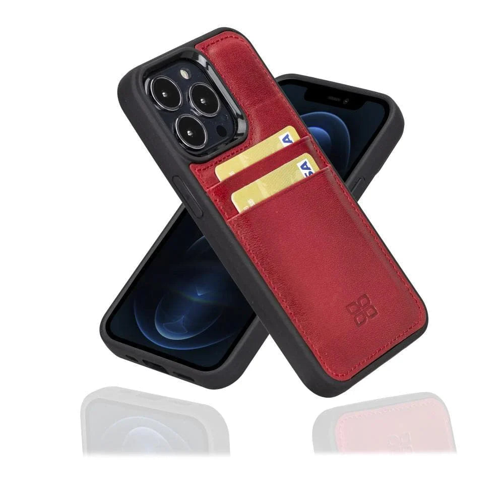 Red Leather Phone Case | Handyhülle mit Kartenfach für iPhone (Rot)-Apple Watch Armbänder kaufen