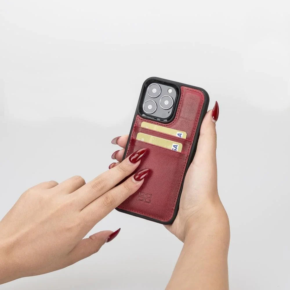 Red Leather Phone Case | Handyhülle mit Kartenfach für iPhone (Rot)-Apple Watch Armbänder kaufen