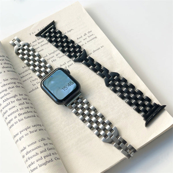 Maxine Silver Roestvrij Staal | Schakelarmband voor Apple Watch (zilver)