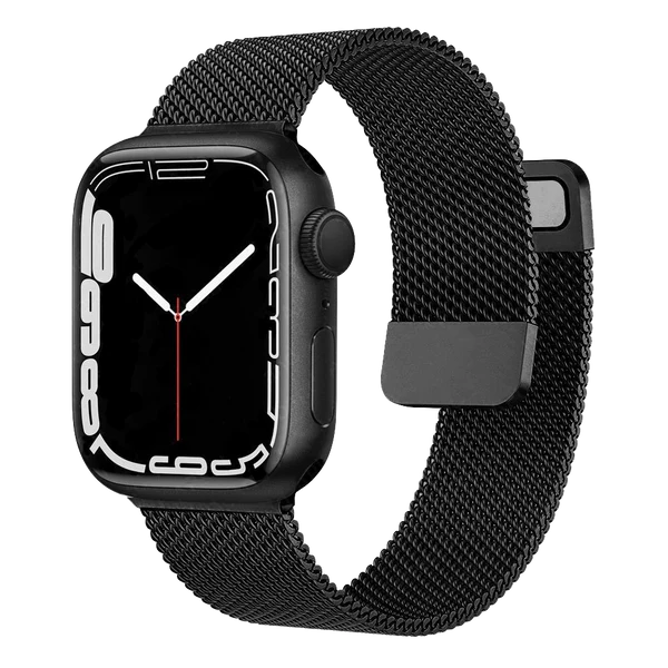 Milanaise Loop Black | Edelstahlarmband für Apple Watch (Schwarz)-Apple Watch Armbänder kaufen #farbe_schwarz